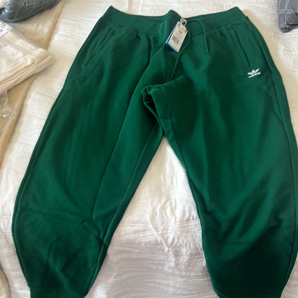 Green Adidas sweats New never been worn with tags on.